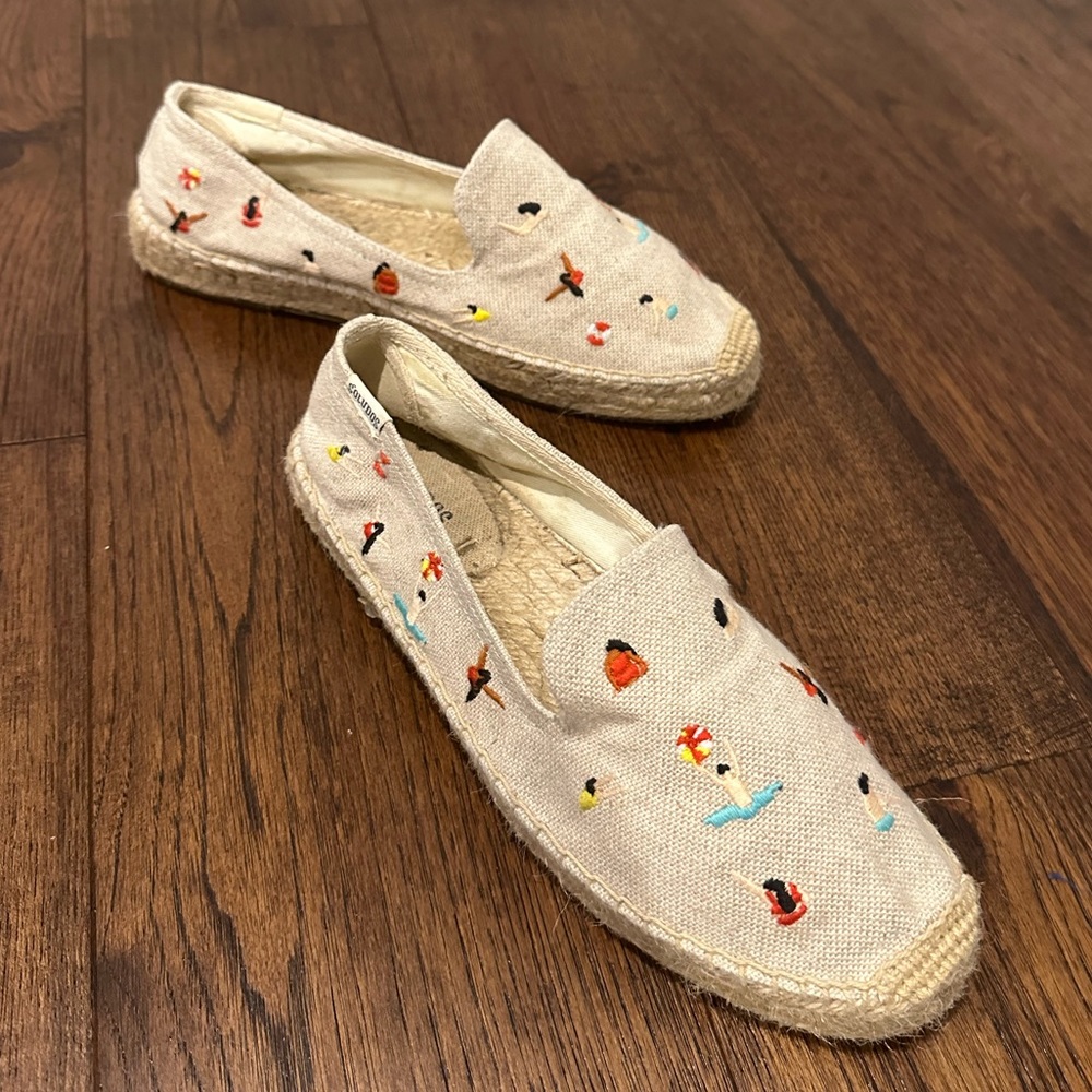 Soludos Espadrille Embroidered Slippers - Swimmers | Size 8.5
